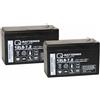 Quality Batteries Batteria di ricambio per UPS AEG Serie A/B 7.2Ah F2 connessione 2 pezzi.