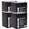 Quality Batteries Batteria di ricambio RBC141 per sistemi UPS di APC 12V 5Ah