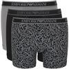 Emporio Armani Core Logoband - Boxer da Uomo, Confezione da 3, Blu, S, Blu, S