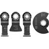 Bosch 4x Set di lame per pavimenti e raccordi, 4 pz (per Metalli non ferrosi, Colla, 134 x 104 mm, Professional Accessorio Utensile multifunzione)
