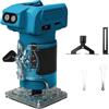 WingFly Fresa a batteria compatibile con batteria Makita da 18 V, fresa per bordi senza spazzole da 800 W, con 5 velocità, pinza da 6,35 mm, fresa per legno a batteria da 30000 giri/min, per la lavorazione