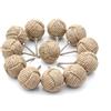 NAUTICAL GIFT STORE Set di 12 pomelli per cassetti e mensole in corda di iuta bianca a forma di pugno di scimmia