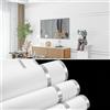 WMYYLX Carta da parati europea in tessuto non tessuto, 9,5 m x 0,53 m, effetto 3D, impermeabile, strisce decorative da parete per soggiorno, sfondo TV, camera da letto (bianco)