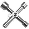 DIPZO | Chiave triangolare 5-in-1 - Chiave universale con 5 misure per armadietto elettrico, cassetta del gas, contatore d'acqua, bidone e armadietti
