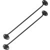 CHSEROK 2 Pezzi 400mm Chiavistello Porta, Gancio Chiusura Porta, Nero Gancio di Tempesta in Acciaio Inox, Chiavistello per Cancello con Occhielli, con 8 Viti, per Case, Giardini e Recinzioni