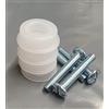 Just Accessories® - 4 viti per testiera M8 x 50 mm, con rondelle in plastica per divano-letto