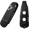 CAMMHD 1080P 32GB Body Cam Full HD Portatile Bodycam con Registrazione One-Touch, Rilevamento del Movimento, 3-7 Ore di Registrazione, Supporto alla Connessione OTG (Supporto Massimo fino a 512GB)