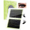 NAGARAKU Ciglia Finte Ciuffetti 80D 100D Volume Russo Set 280 Cluster Fai Da Te Extension Fluffy Naturali Individuali Eyelash Banda Sottile per Principianti a Casa 14 File Scatola XL (0,07mm D 9-15mm)