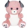 GIPSY TOYS - PELUCHE CANE SPOT CUTYDOOS - 80 CM - ROSA POLVERE E GRIGIO