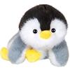GIPSY TOYS - PELUCHE FLOPPY CHOOPY PINGUINO - 22 CM - NERO BIANCO E GRIGIO