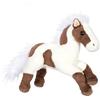 GIPSY TOYS - PELUCHE CAVALLO SDRAIATO - 40 CM - MARRONE SCURO E BIANCO