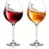 CIYIN Calici Plastica Rigida Lavabili, 2 Pezzi Calici Vino Plastica 480ml, Bicchieri Plastica Rigida Lavabili, in Tritan, BPA-Free, Bicchieri Vino Rosso, Vinos Bianco (B)