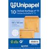 Unipapel | Buste imbottite Kraft con carta a bolle interne | N. 11 misure 100 x 165 mm | Chiusura autoadesiva | Confezione da 10 pezzi | Perfetto per spedizioni sicure e protette | Certificato FSC