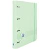 Oxford Live & Go - Raccoglitore a 4 anelli in plastica Polyfoam con ricarica e gomma, formato A4+, lavagna rimovibile, foglio di adesivi, ricarica con 5 strisce colorate e griglia 5x5, verde