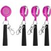 PATIKIL Portapenne Retrattile, 4 Pezzi Portapenne con Impugnatura Elastica in Silicone per Pennarelli da Falegname e Matite da Carpentiere, Rosso Rosa