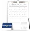 Gicaprice Calendario 2026 da Parete A4 21×30 cm con Spirale e Spazio Note, Include Calendario da Tavolo e Penna Touch