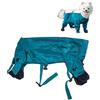 Fayemint Cappotto antipioggia per cani con protezione addominale, body antipioggia per cani impermeabile, abbigliamento anti-fango per cani per passeggiate, compatto e facile da riporre, facile da pulire
