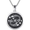 REDSUN Collana con Costellazione, Collana con Segno Zodiacale in Argento Sterling 925, Ciondolo con 12 Costellazioni, Collana Ossidata, Gioielli per Donne e Ragazze, 22 x 22 mm, 20 inches + 2 inch