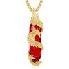INFUSEU INFSEU Collana Fenice di cristallo, Sospensione Di Uccelli Spirituali Animali Spirituali Corniola 18K Gioielli Crystal Che Aumentano Gioielli Phoenix Regali per Donne Ragazze Lei