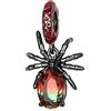 Fanona Charms in argento sterling per bracciali Pandora-perlina Charms Spider Zirconia placcata oro nero-regali di Halloween per donne
