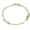 GAVU Bracciale Donna Argento 925 Con Croce E Zircone - Regolabile 13-19 Cm, Anche In Oro E Oro Rosa
