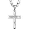 HZMAN Collana da uomo in acciaio inox placcato oro 24 carati con catena ro da 24 pollici, 2.6 cm x 4.1 cm, Acciaio inossidabile, Zirconia cubica