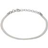 Remo Gammella Bracciale Snake Serpente Piatto Uomo Donna in Argento 925, Maglia 4,5 mm, Regolabile 16-19 CM