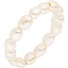 Purelei anello Pearly (bianco - Anello donna elastico anti-stress in perle impermeabili - Waterproof - Taglie M/L - Anelli di moda per il tuo look personalizzato
