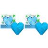 BODYNESS CRAZE BODYNESS Neon Heart Bath Bomb - bomba da bagno a forma di cuore, pallina da bagno per la cura e il relax della pelle con olio di cocco e aroma, 120g (Confezione da 2)