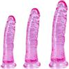 Umania Set di dildo viola(16,5 cm/19 cm/24,5 cm)realistico con ventosa (piccolo/grande/grande)stimolazione del punto G/punto P, compatibile con imbracatura strap-on,adatto per utenti principianti ed esperti