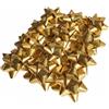 GMM Stelle Adesive Natalizie Dorate, Fiocchi Decorativi Metallizzati per Pacchi Regalo, Set di Coccarde Autoadesive in Stile Festivo (12 Pz)