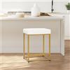 ALPHA HOME Sgabello da Bar, Sgabelli da Bar Altezza Bancone con Poggiapiedi, Sedia da Colazione in Pelle PU Senza Schienale, Sgabello da Cucina per Interno ed Esterno, Bianco