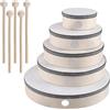 JEUIHAU Confezione da 5 Set di Tamburi a Mano, 10,2 cm, 15,2 cm, 17,8 cm, 20,3 cm, 25,4 cm, Kit di Batteria in Legno (5 Pezzi), Suono Ricco e Complesso