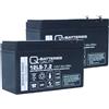 Quality Batteries Batteria di ricambio per sistema di allarme ABB L804S 2 x batteria AGM 12V 7.2Ah con VdS