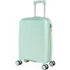 ITACA - Trolley Bagaglio A Mano 55x40x20 leggero rigido con ruote girevoli ideale per viaggi in cabina Valigia Bagaglio A Mano compatibile Ryanair. Lucchetto a Combinazione. Estensibile, Menta