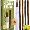 ORINKO® Miswak D'olivo x5 - Spazzolino Naturale per Denti - Bastoncini Sbiancanti Ecologici - Cura Dentale Tradizionale Araba - Pulizia Profonda e Freschezza Naturale