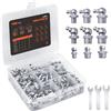TRILINK Kit Assortito di Ingrassatori - 160 Pezzi di Ingrassatori Testine Metrici M6, M8, M10 con Angoli Dritti, 45 e 90 Gradi, Include Chiave - Ideale per Veicoli, Agricoli e Macchinari Industriali