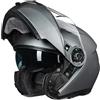 ILM Casco Moto Modulare Doppia Visiera Omologato ECE22.06 Modello 159,Grigio,S