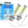 SOFOC H3 Bulb LED Headlight PK22S Bianco 2W 6V 12V 24V 6-30V AC/DC Pronto Canbus per Fendinebbia/Abbaglianti/Anabbaglianti & DRL 2Pz