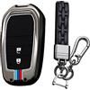 KUNIO Keyless - Custodia per chiave adatta per Toyota Yaris Cross Yaris Hybrid Rav4 Aygo GR Sport 2020 2021 2022 2023 custodia in metallo cover portachiavi 2 tasti A nero