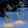 Fiada Palo da Giardino Natalizio a LED Renna Illuminata in Metallo Renna LED da Esterno con Timer Luci Natalizie di Renne Decorazione del Giardino di Renne Bastoncini Luminosi da Giardino di Natale (2)