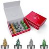 MMOBIEL Set di 12 Candele Albero di Natale di MMOBIEL - Candele Decorative Non Profumate in Cera di Paraffina con Oro, Argento e Verde - Decorazioni Natalizie per Interni - Idee Regalo