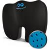 Everlasting Comfort Cuscino seduta in memory foam per ufficio, auto e casa - Cuscino con gel, fodera lavabile, base antiscivolo e forma confortevole