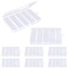 WYAN 8 Pezzi Piccolo in Plastica Trasparente, Quadrato chiaro contenitori di plastica con coperchi, l'organizzatore Box, Mini Scatola Porta Oggetti per perline, tappi per le orecchie (14*9.5*1.2cm)