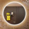 KWW Grande Specchio Rotondo Moderno della Vanità del Bagno del LED, Temperatura di Colore Regolabile, luci Dimmerabili Anti-nebbia, Specchio Montato a Parete Orizzontale/Verticale (100_x_100_cm)