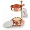 Incensera Bruciatore con Colino in Oro Rosa - Porta Resine ed Erbe, Contenitore Robusto, Incense Burner, Accessorio per Affumicatura