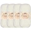BambooMN JubileeYarn Baby Soft Bamboo Cotton Yarn - Matassa da 50 g/matassa, latte di mandorla, 4 matasse
