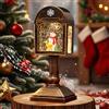 KOIROI Lanterna di Neve di Natale con Musica, Lanterna Decorativa Natalizia Santa Claus Decorazione, Retrò Globo di Neve Natalizio Ornamenti con Luce Bianca Calda, Decorazioni Natalizie