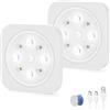 LROLTEF Luce LED Sottopensile Cucina - 6500K ricaricabile Luci con Sensore di Movimento - 1200mAh Luce Armadio Lampada Dimmerabile per Cucina Scale Soggiorno Camere da Letto | 2 Pezzi