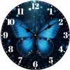 CHGCRAFT Orologio da parete a farfalla blu Fantasia da 30 cm a batteria decorativo silenzioso senza ticchettio per il soggiorno, l'ufficio, la camera da letto e la decorazione della casa